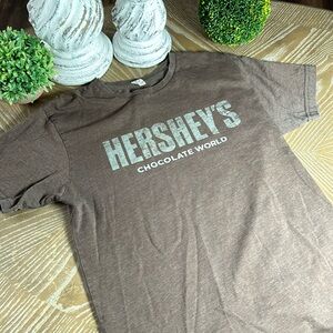 Mens Hershey Chocolate World  Soft Crew Neck Tee Shirt Vintage Inspired